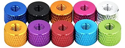 10 Stück M3 M4 Aluminium Rändelmutter Rändelmuttern Computergehäuse Schrauben, Orange