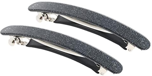 Baoblaze 2 Acryl Leopard Feder Haarspange Haarspangen Zubehör, Schwarz
