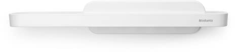 Brabantia - Mindset Shower Shelf with Squeegee - Easy Storage - Hygienic Water Drain System - Holds Up to 2 kg - Corrosion Resistant - Fixing Materials Included - Fresh White - 42.1 x 9 cm