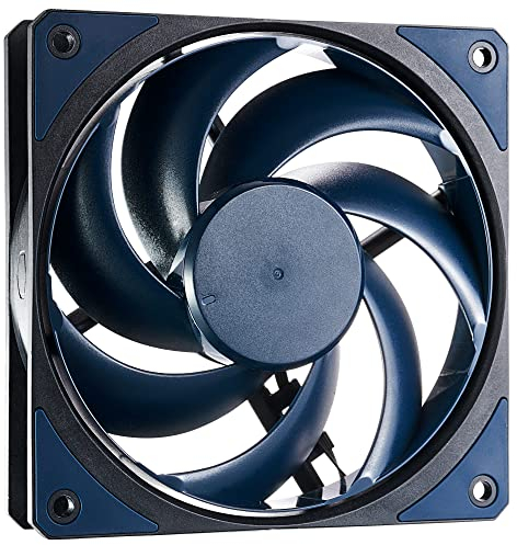 Cooler Master Mobius 120 Ventilador de Caja - Ring Blade Design (PWM), Rodamiento Dinámico de Bucle Ultraduradero (Máx. 63,1CFM, 2,69 mmH2O, 22,6 dBA), Marco Biselado Enfocado al Flujo de Aire - Negro