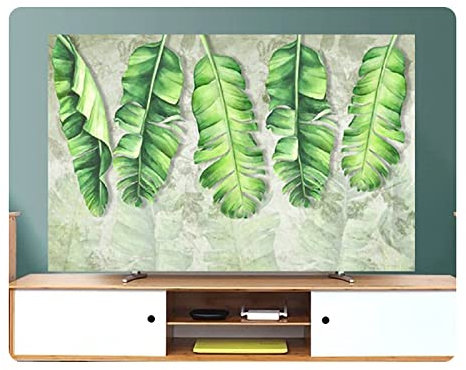 Uvency 85In Hanging Desktop Curved Screen Universal Tv Cover Dust Cover Cloth Indoor Cover Type Tv Screen Protector Bedroom Living Room Decoration Television/A345/85In