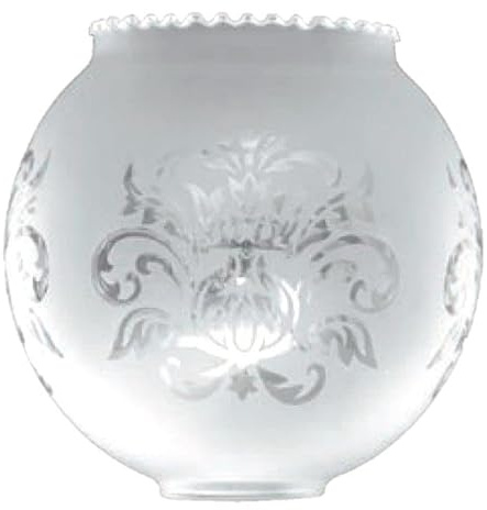 LTDE Tulipa de cristal bola dos bocas mate 16cm boca 5,3cm