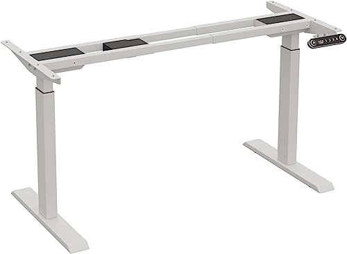 Radlove Dual Motor höhenverstellbare Schreibtisch Rahmen, verstellbare tischgestell Stehpult Beine für 120 bis 178cm Tischplatte mit 4 Memory-Steuerung, 120kg Belastbarkeit (Weiß)