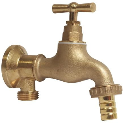 Kit Robinet arrosage orientable 15/21-20/27 + Applique sans écrou brut | Récupérez facilement votre eau de pluie grâce à ce kit complet avec robinet orientable étanche.