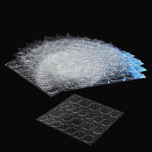 Oruiiju Nagelkleber-Aufkleber, 15 Blätter, 360 Stück Doppelseitige Jelly-Pads - Wasserfest, Extra Starke Haftung - Nageltabs