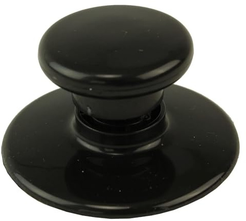 SPARES2GO Glass Lid Knob & Safety Skirt compatible with Morphy Richards 3.5L 6.5L Slow Cookers (Black)