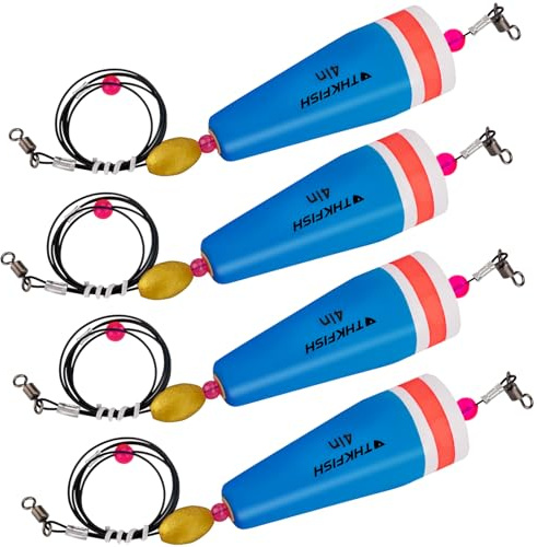 THKFISH Posen Angeln Schwimmer Angelposen Set 4 Stück Popping (Blau, 4in)