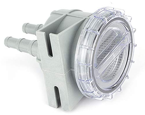 Aramox Filtre à Eau de Mer avec Couvercle Transparent, 10,9 cm, Compatible avec Tuyaux de 1,27 cm, 1,59 cm et 1,91 cm