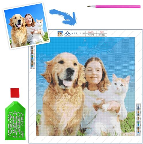 ARTULIO 5D Diamond Painting Eigenes Foto - 40x30 cm – Diamond Painting Selbst Erstellen