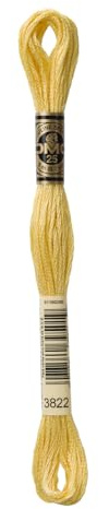 DMC Mouliné Thread Gold Concept 8M Col. 3822 Stickerei