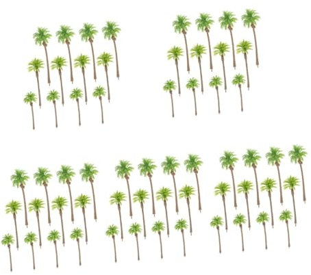 Lurrose 60stücke Miniatur-palmenbaum Modell Teiliges Aus Künstlichen Palmen Für Landschaftsdekoration Naturgetreue Miniaturpflanzen Für Sandtisch Und Gartenlandschaften