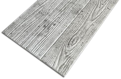 DECCART 3D Wandpaneele 60 Stück 100 x 16,7 x 0,4 cm Holzoptik - XPS Schaumstoff Paneele Wand & Decke Grau - Deko Wandverkleidung Platten zum Kleben Kein Streichen - Leichte Deckenpaneele, 10m²