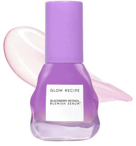 Glow Recipe Gentle Blackberry Retinol Serum, Korean Retinol Night Serum for Sensitive Skin, Triple Retinoids + Glycerin, Clarifying for Blemishes, Smooths Texture and Fine Lines (30ml)