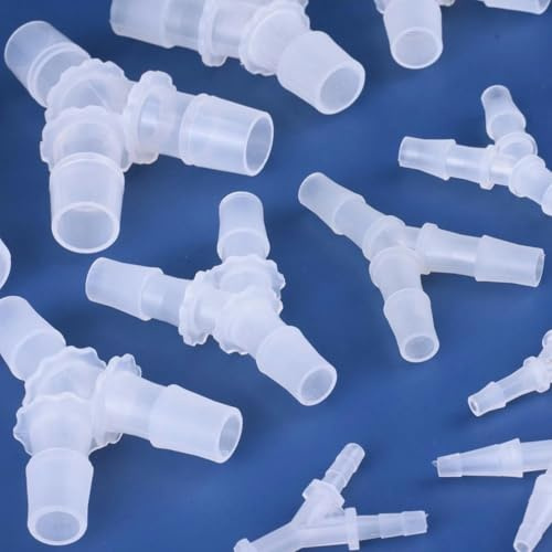 Y Type Plastic Pipe Fitting 2.4-19.5mm Pagoda Barb 3 Way Irrigation Joints Hose Connector Aquarium Pipe Fitting Hose Splitter-10 Pcs-7.9mm