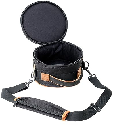Tragetasche für Stahlzungentrommel, 8 Zoll, Schwarz | Pu Leder, Nylon und Oxford Stoff, Leicht und Tragbar, Einfache Ausführung, Coffee Variante