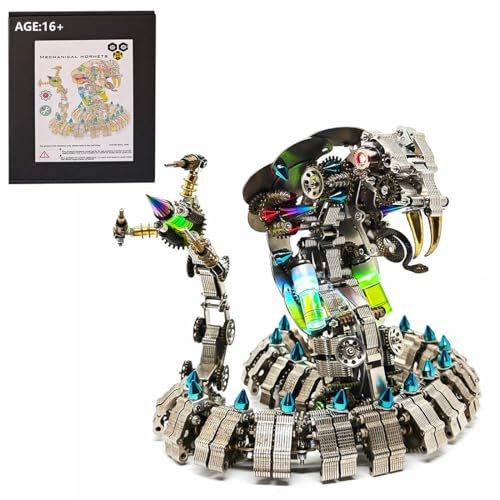 TQVLNMCR 3D Metall Puzzle DIY Schlange 3D Modellbau Bausätze Erwachsene, Tiere Figuren Metallbaukasten Bastelset Modellbau, Steampunk, Geschenk for Weihnachten Geburtstag