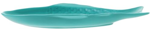 FUNOMOCYA Plato Cerámico Para Snacks Forma Pez Verde Oscuro Bandeja Creativa Multiusos Para Almacenamiento Vajilla Elegante Para Restaurantes y Hogar