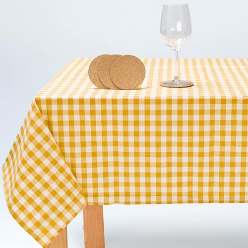 Jarapa Home Mantel Antimanchas Hule Mesa Rectangular Repele Líquidos y Manchas. Tela Resinada Suave de Algodón - Mantel Rectangular