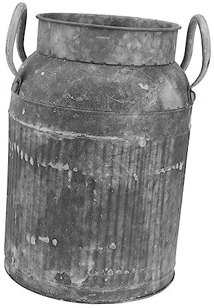 Mobestech Maceta Antigua De Metal Cubo Creativo para Flores Contenedor Vintage para Plantas Lechera Antigua Jarra Leche Decoración De Cubos Hogar
