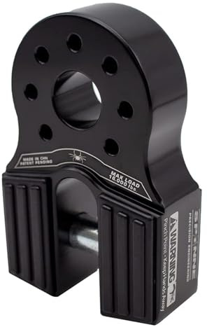 Conector de gancho de cabrestante, conector de gancho de remolque de cuerda para vehículos todoterreno, soporte de grillete plano duradero de aluminio para deportes de campo, es adecuado para una cuer