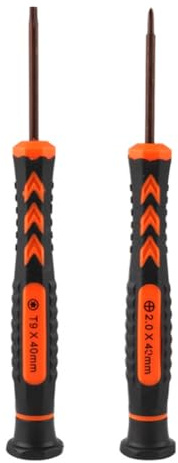 Tournevis de sécurité Torx T9 TR9 et tournevis Phillips PH00 de 2 mm compatible avec manette PS5 PS4 Kit d'outils d'ouverture de réparation