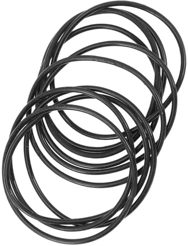 ERINGOGO Braccialetti in Silicone Neri Elasticizzati 10 Pezzi Morbidi e Comodi da Indossare per Festa Bridal Shower e Compleanno Stile Retro