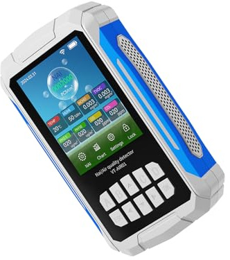 Dpofirs Air Quality Monitor Portable Negative Ion Detector Alarm Tester for Home Office, 2.8 Display Screen for All Data, 2-Applicable Scenes (White)