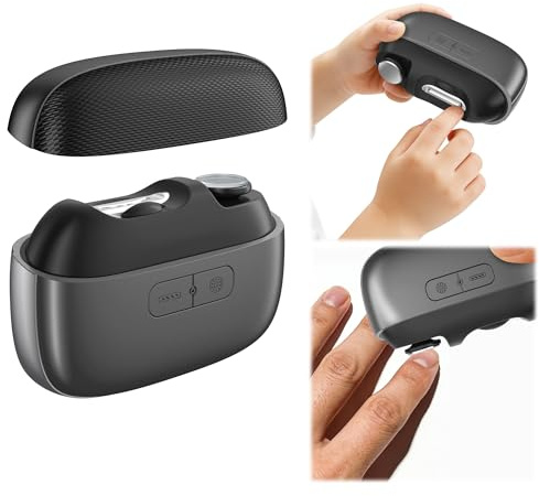 Coupe-Ongles Électrique 3-en-1 Automatique - Lime à Ongles Rechargeable avec Lampe LED et Stockage des Fragments, 2 Vitesses, Silencieux pour Bébé, Adulte, Ongles Épais Mains et Pieds