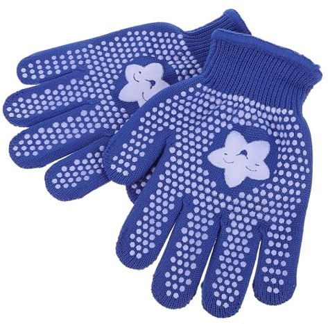 Toyvian 5 Par Barnträdgårdshandskar Ålder Andningsbara Anti-slip Handskar med Prickmönster Återanvändbara Skyddshandskar för Barns Utomhusarbete och Skolprojekt