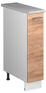 Vicco Apotekarskåp Fame-Line, Goldkraft ek/Vit, 20 cm, AP Marble, för kombination med andra moduler i Fame-Line-serien