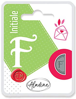 Aladine Siegel Stempel Doppelseitig 1,8x1cm halbkreis Hochzeit Buchstabe F Buchstabe F