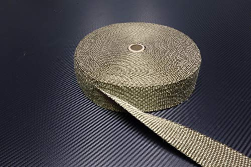 Schlauchland 10m Titan Hitzeschutzband 25mm 1400°C Auspuffband Thermoband Krümmerband Heat Wrap Basaltfaser Isolierband