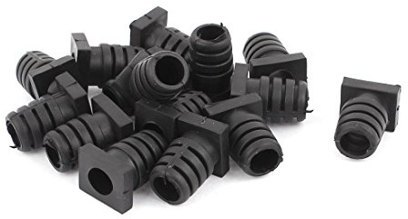 Sourcingmap 15 Pcs Rubber Strain Relief Cord Boot Guard Wire Cable Sleeve Hose 19mm x 7mm