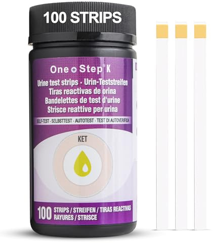 One Step 100 x Ketone Test Strips - Ketosis Urine Dipstick Tests