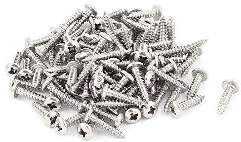 sourcing map 3,5 mm x 16 mm Flachkopf-Kreuzschlitzschrauben-Befestigungselemente 100 Stück