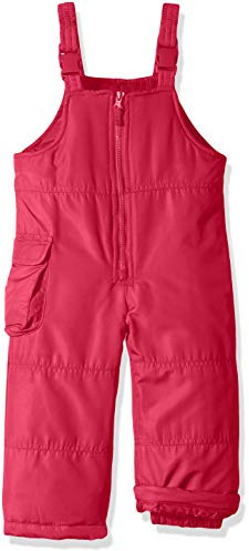 London Fog Girls' Classic Snow Bib Ski Snowsuit, Fusion Pink, 4T