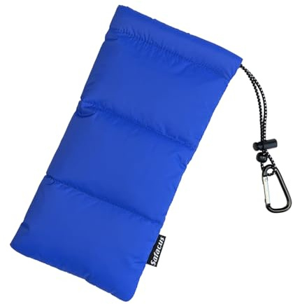SAFACUS Custodia termica per cellulare, custodia per cellulare, per campeggio, escursionismo, alpinismo, accessori esterni, custodia calda per iPhone, Samsung Galaxy (blu)