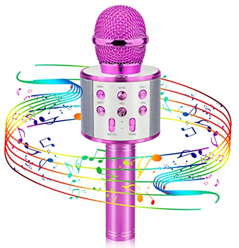 Viposoon Popular Toys for 4-12 Year Old Girls, Wireless Bluetooth Micrófono para niños Music Toy for 5-11 Year Old Kids Girl Party Gift Age 4-12 Girl