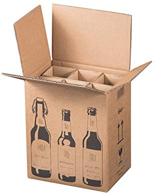 Carton d'expédition bouteilles Carton à bière pour 6 bouteilles de bière (Certificat PTZ - DHL) (15)