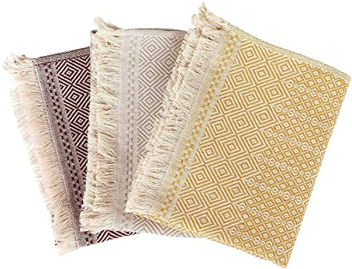BOHORIA® Premium Geschirrtücher 3er Set - Hochwertige Geschirrtücher, 100% Baumwolle | Geschirrhandtücher aus Einer perfekten Mischung aus Baumwolle & Microfiber (Boho Collection)