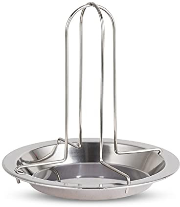 Bncxdc hähnchen Grill ständer, hähnchenschenkel Halter, Hühnerhalter aus Edelstahl, Antihaft-Hühnchen-Truthahn-Bräter Grillen Backen Kochtöpfe, BBQ Bierdose Kochutensilien für Camping im Freien