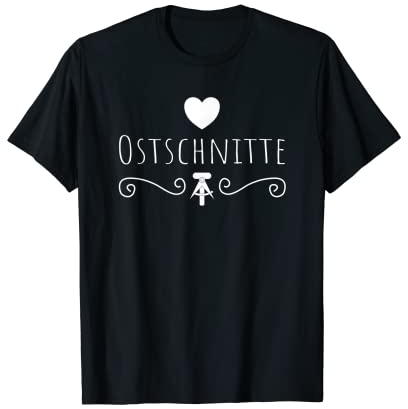 Ostschnitte mit Herz Hammer und Sichel T-Shirt
