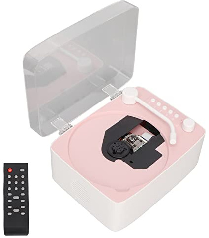 Lecteur CD Bluetooth Portable, Lecteur CD Vintage Haut-Parleur HiFi intégré, Prend en Charge Le Lecteur de Musique CD USB AUX avec Télécommande