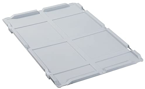 Scharnierdeckel Set Eurobox NextGen mit 2 gelben Schiebeschnappverschlüssen | BxT 40x60cm | Eurobehälter, Transportbox, Transportbehälter, Stapelbehälter