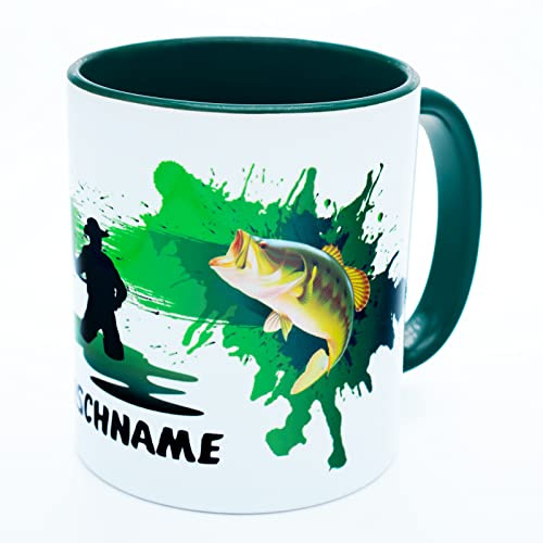 Angler Tasse mit Wunschname personalisiert angel zubehör angel gadgets | Angeln Becher mit Angel Fischer Motiv Angelzubehör, Karpfen zubehör Kaffeetasse Fishing angel geschenke für männer angeltasse