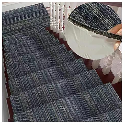 WIGING Full Roll Of Stair Carpet, Full Roll Self-Adhesive Protection Rugs, Home Staircase Decoration Stair Pads For Kids, Elders, And Dogs (Color : A, Size : (WxL) 0.9x6m)