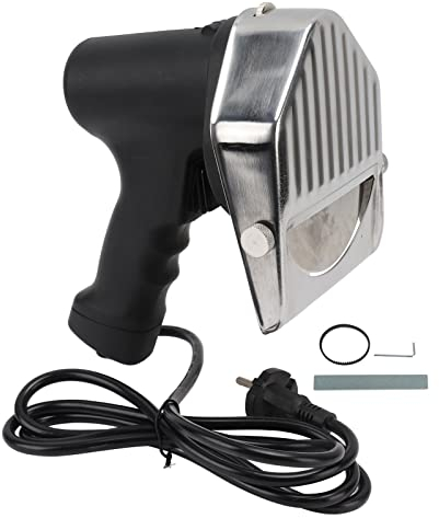Cortadora De Kebab Eléctrica Comercial De 80W, Cortadora De Carne De Kebab Eléctrica, Cuchillo De Kebab, Cortadora De Tallador, Herramientas De Catering Para Barbacoa, Hoja Afilada, 1 Piedra De Afilar