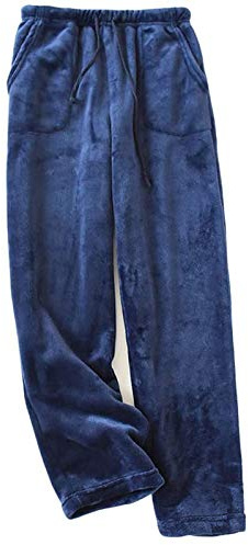 OBiQuzz Pantalon de Pyjama en Polaire pour Homme - Coupe Décontractée, Flanelle, Jogging, Loisirs, Détente - Idéal pour l'Hiver