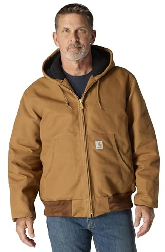 Carhartt Men's Iconic J140 Firm Duck Active Jac, Carhartt Brown, Large