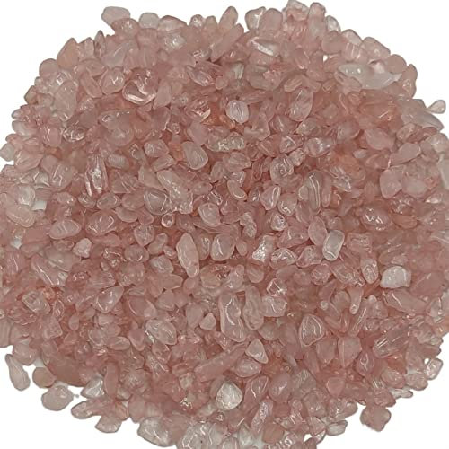 Plein de textures 100 g/paquet Lot en vrac cristal naturel Rose Quartz spécimen puces pierre de gravier for Aquarium maison chambre décoration bricolage ( Color : Rose Quartz , Size : 100g pack )